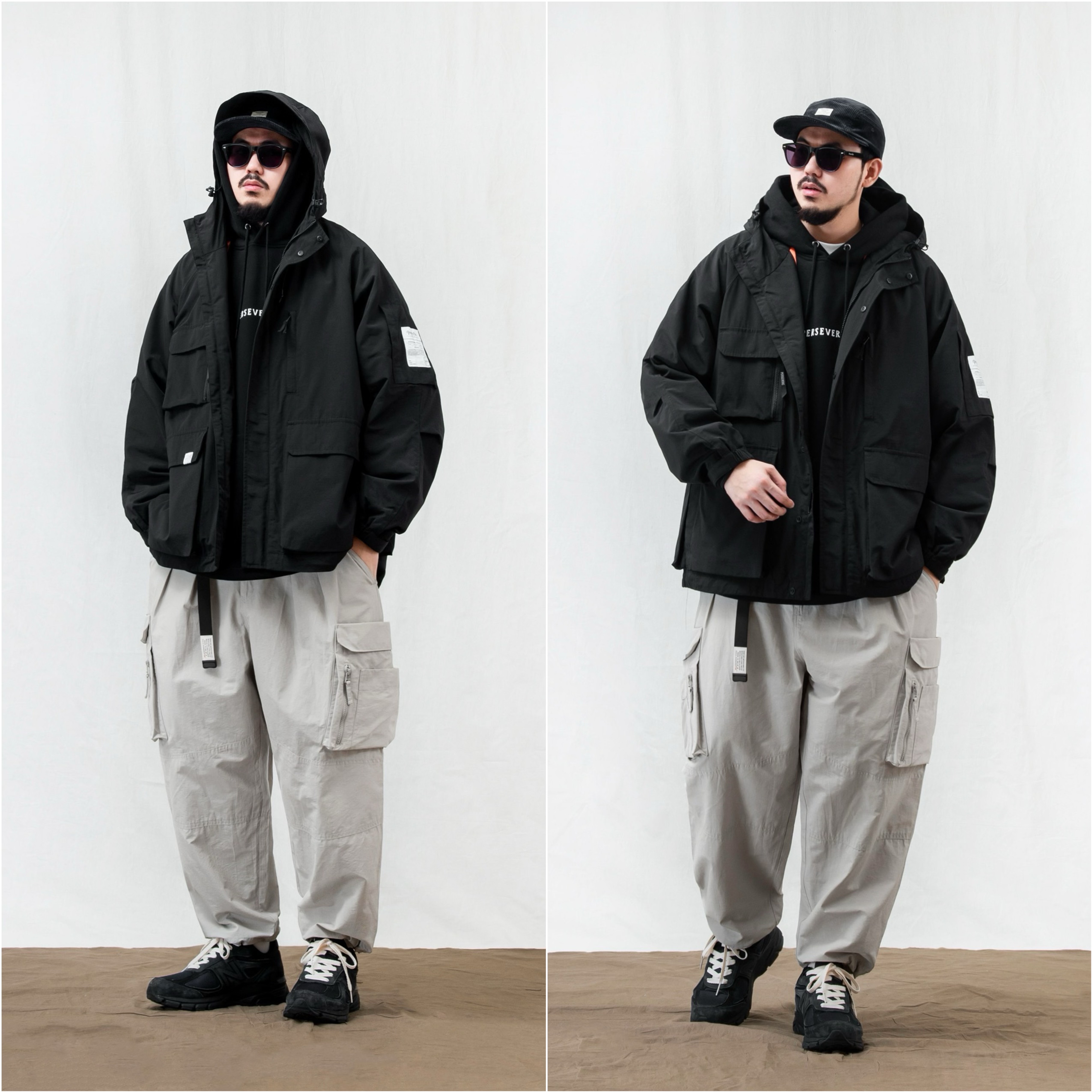 PERSEVERE WATER-REPELLENT MULTI-POCKET UTILITY JACKET - PERSEVERE WATER-REPELLENT MULTI-POCKET UTILITY JACKET -