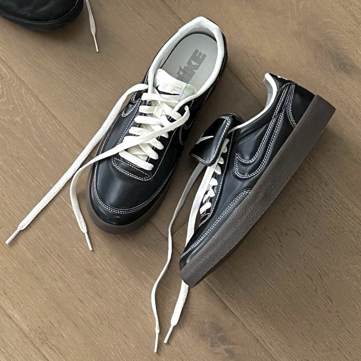 Nike Killshot 2 Leather Premium Tiempo Pack Black 全黑 外縫線 翻蓋鞋舌 焦糖底 休閒鞋