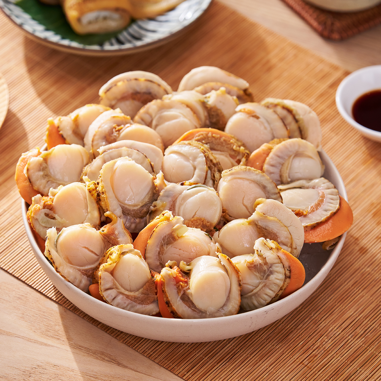 【富崎】M帶卵帆立貝/解凍即食(1kg/26~30顆)