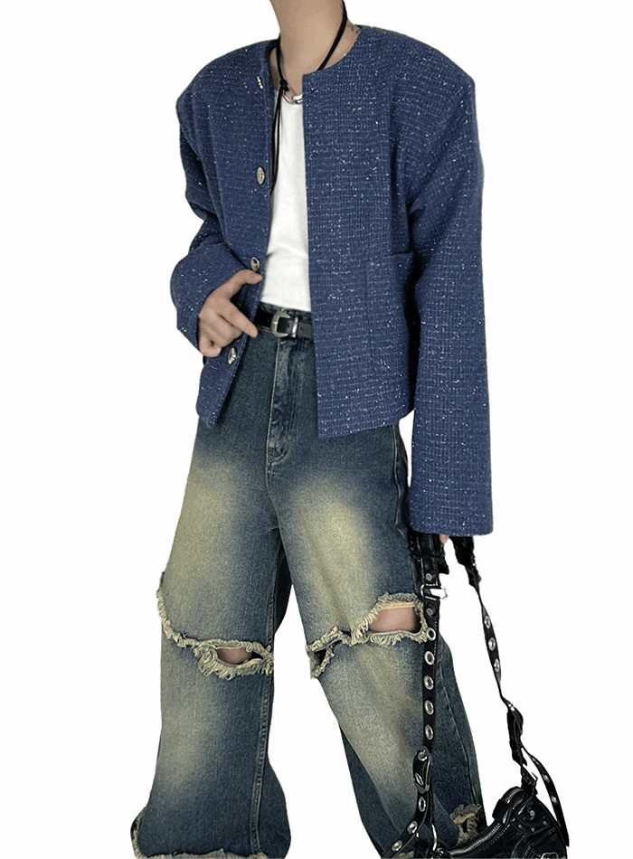 Robben 短版花呢夾克