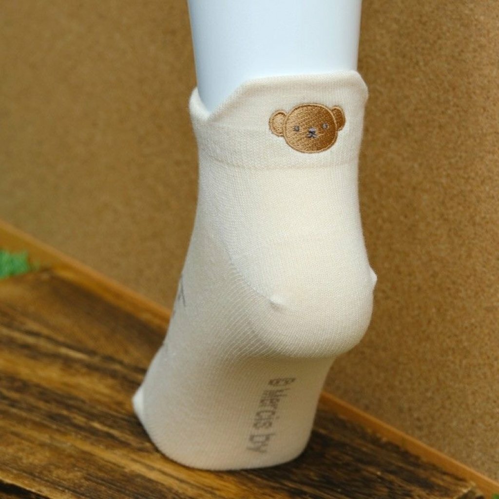 日本 Miffy Boris 淨色繡章襪