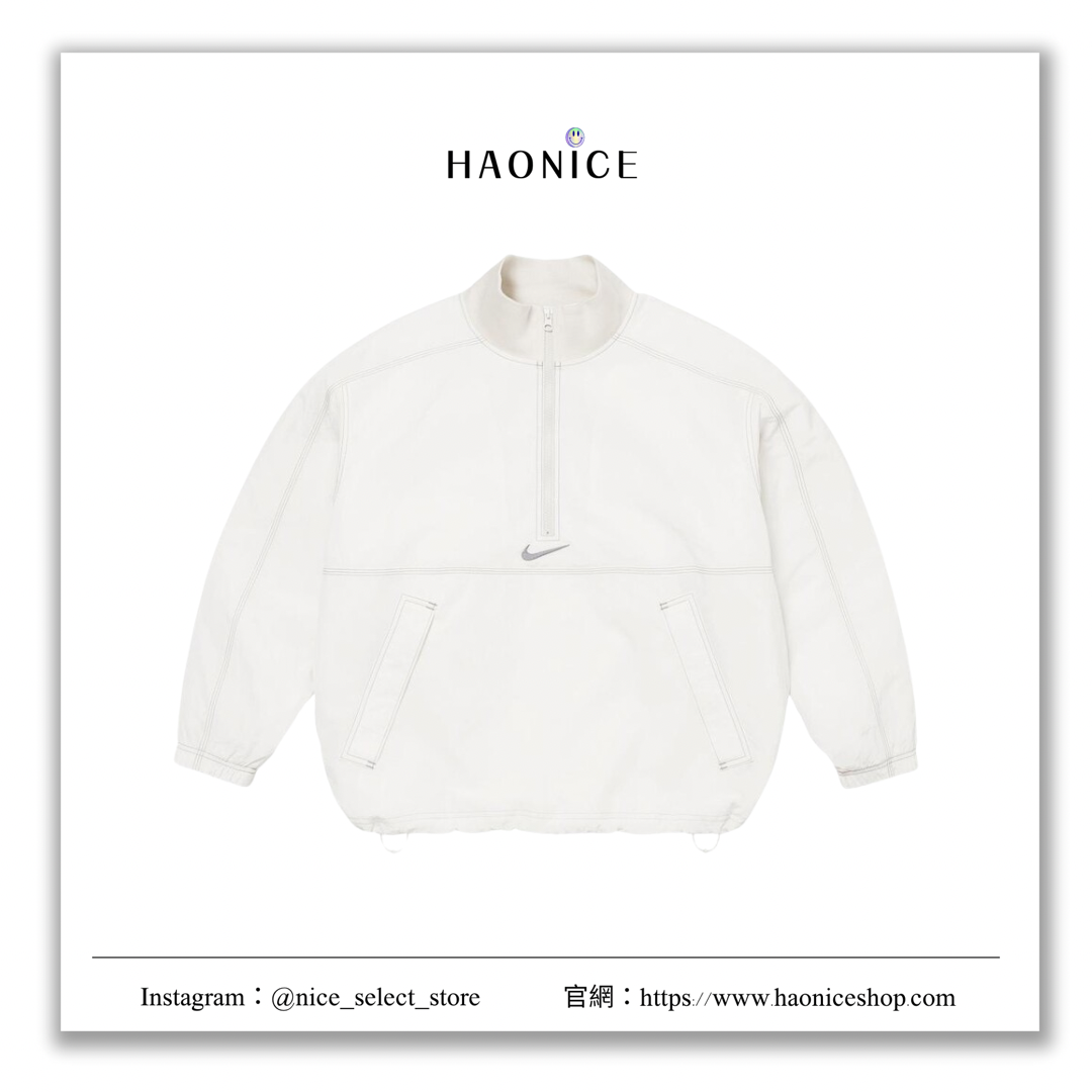 【NICE 歐美日韓代購】長袖 半拉鏈外套 Nike x Supreme 聯名款半拉鍊套頭夾克外套Ripstop Pullover