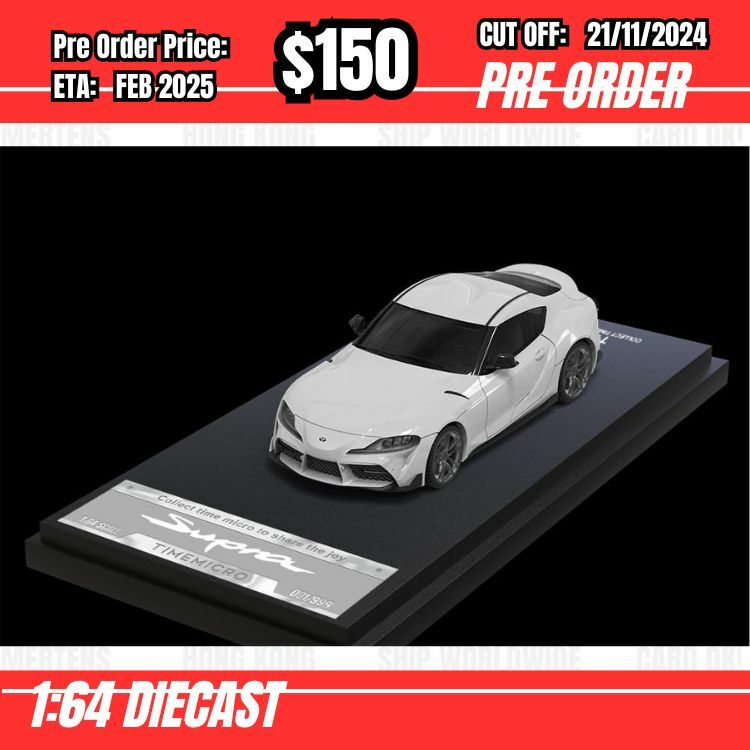 PO-$150 * Time Micro * 1:64 Toyota Supra A90 White [OD12/11]