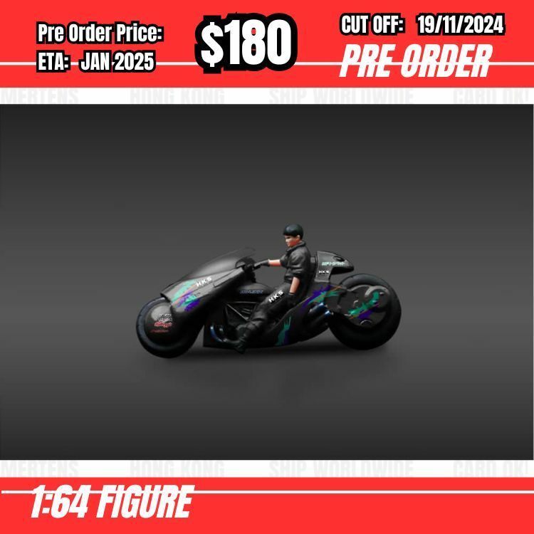 PO-$180 * Moreart * 1:64 Figure - Akira Motorcycle Black HKS [OD12/11]