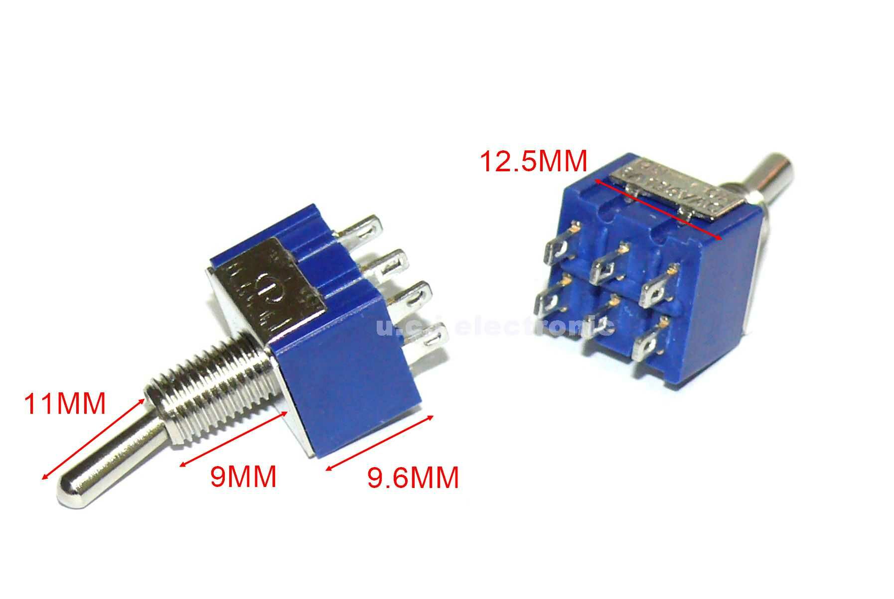 【UCI電子】(D) MTS-202  MTS-203 不復位 鈕子開關 六腳兩檔 6腳3檔 6腳2檔  搖頭開關