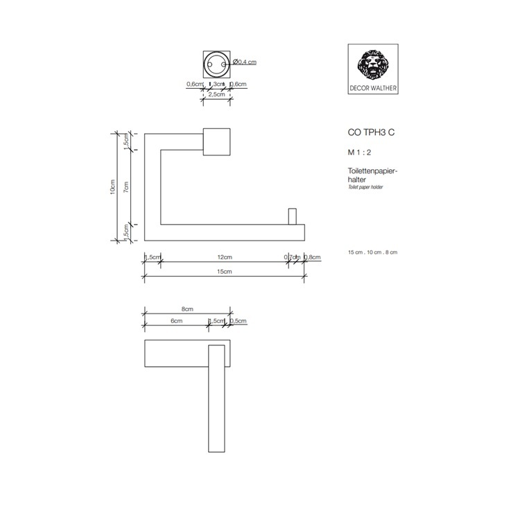 Décor Walther CO TPH 3 (0561500) Towel Ring