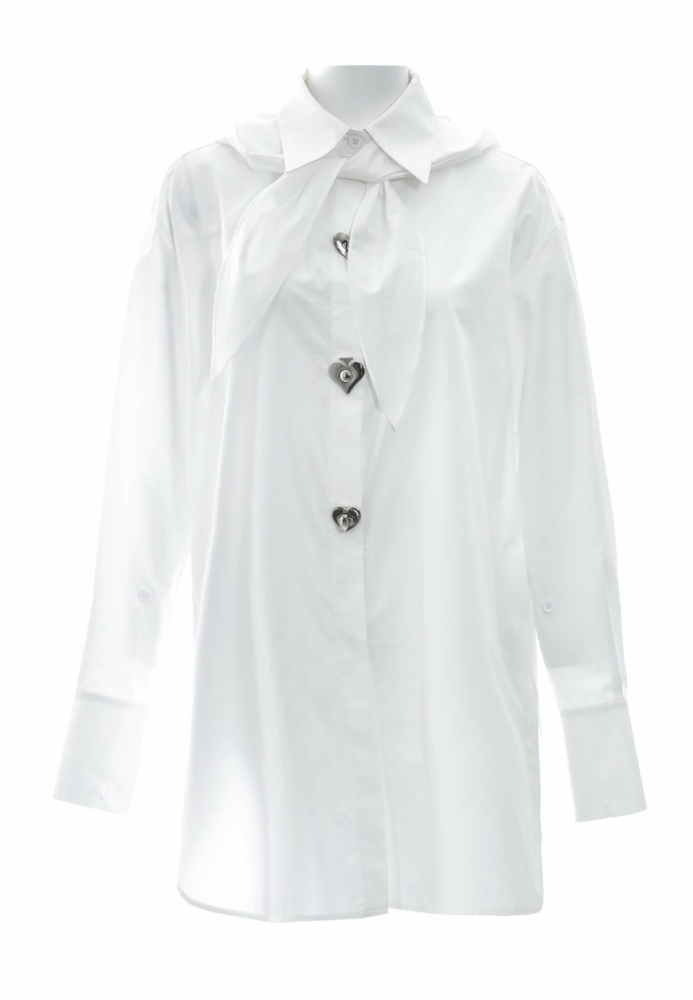 BD15015A1 新優雅披巾長版襯衫洋 (2色)