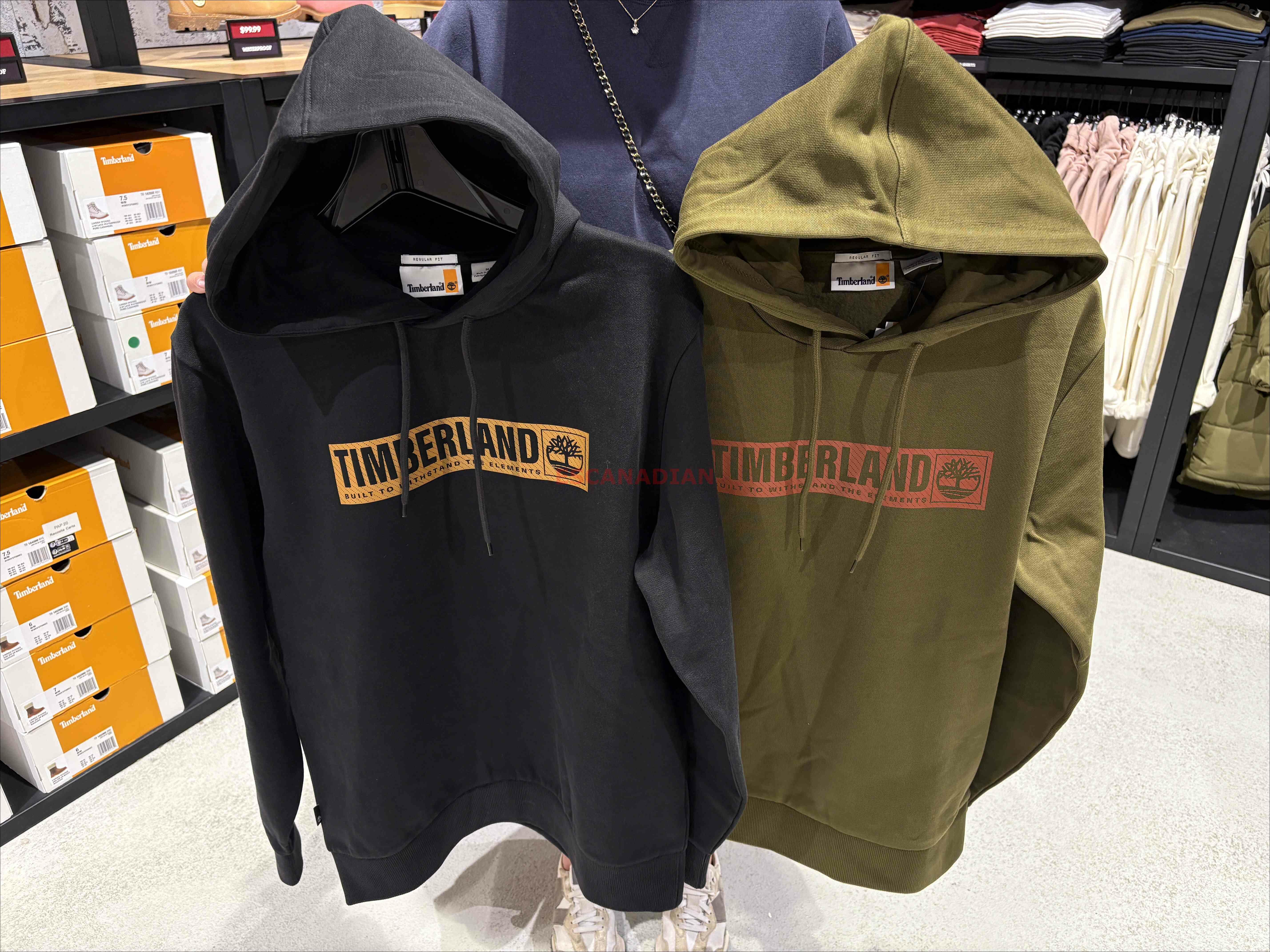 Timberland 大人 字樣標語 硬挺厚磅 刷毛 帽TEE