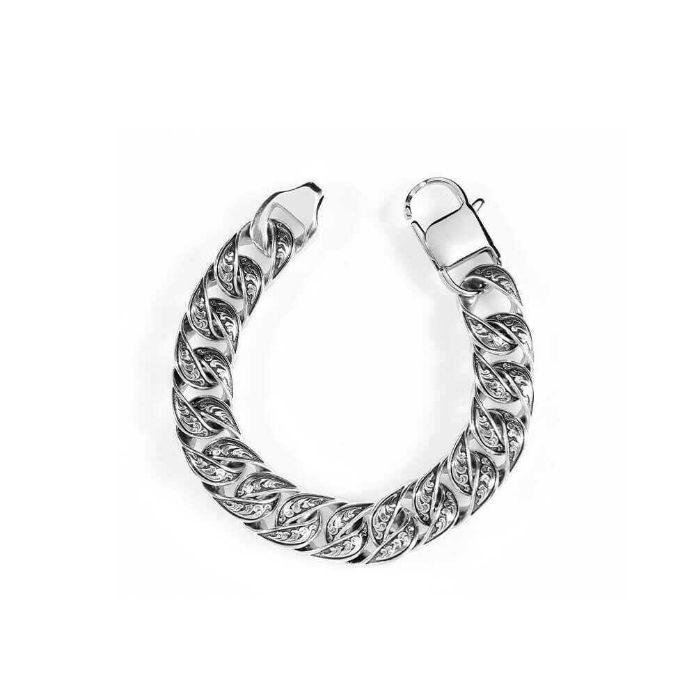 美式雙面唐草紋 個性手鍊/個性飾品/手鍊 - 現貨