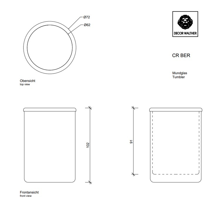 Décor Walther CR BER (0933120) Tumbler