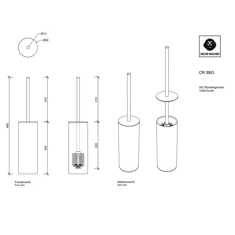 Décor Walther CR SBG (0933020) Toilet Brush