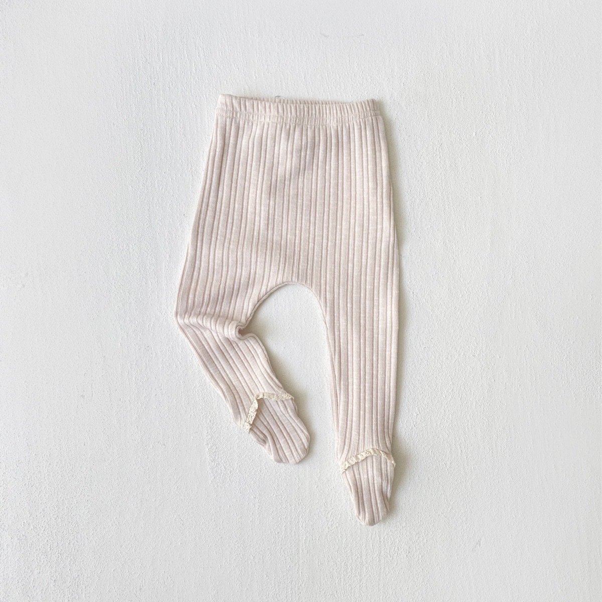 坑條包腳花邊內搭褲