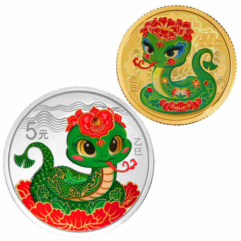 2025中國乙巳（蛇）年3克紀念金幣+15克紀念銀幣套裝