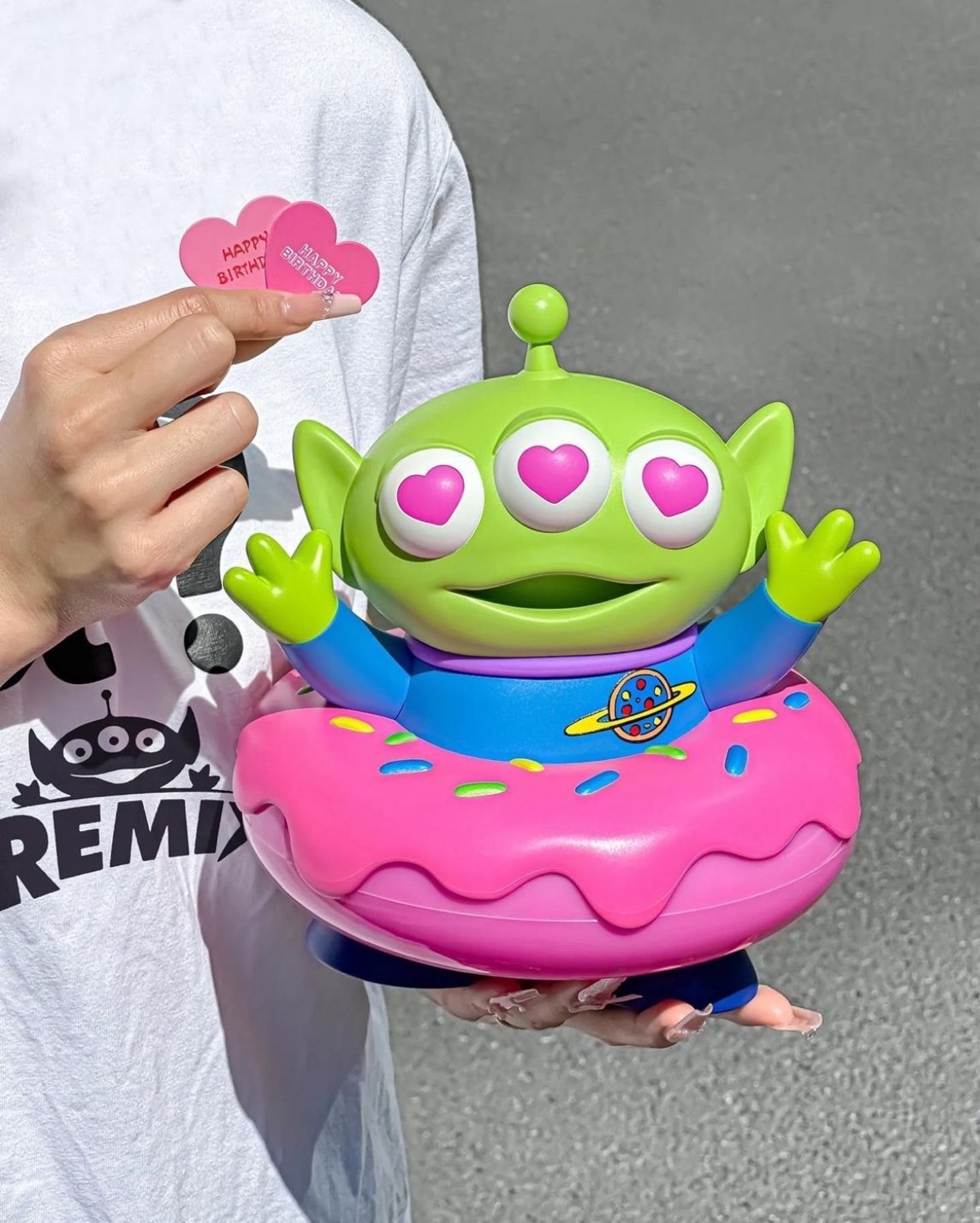 <正版授權>迪士尼 三眼怪甜甜圈心動夜燈 愛心發光