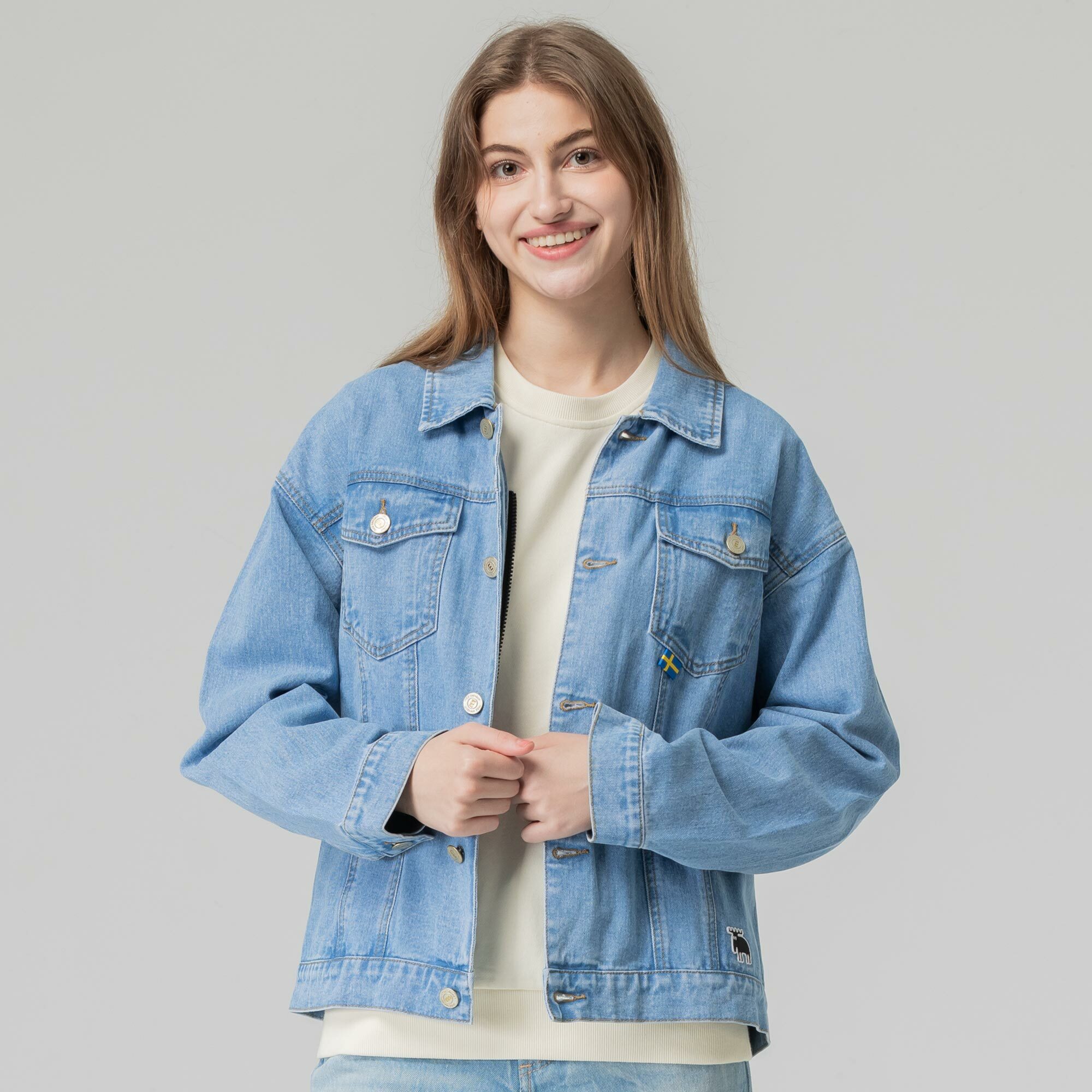 moz Sweden moose denim jacket + detachable vest