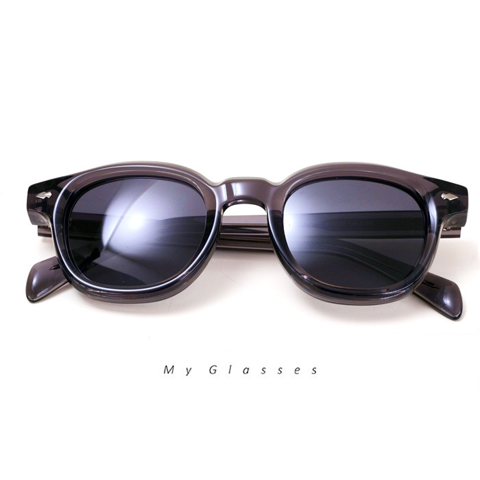 B238經典粗板材圓框墨鏡