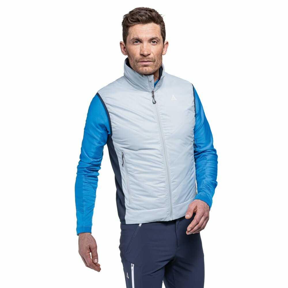 【Schoffel】男PrimaLoft化纖防風保暖立領背心 / 24SL20-23930-[淺灰、海軍藍]
