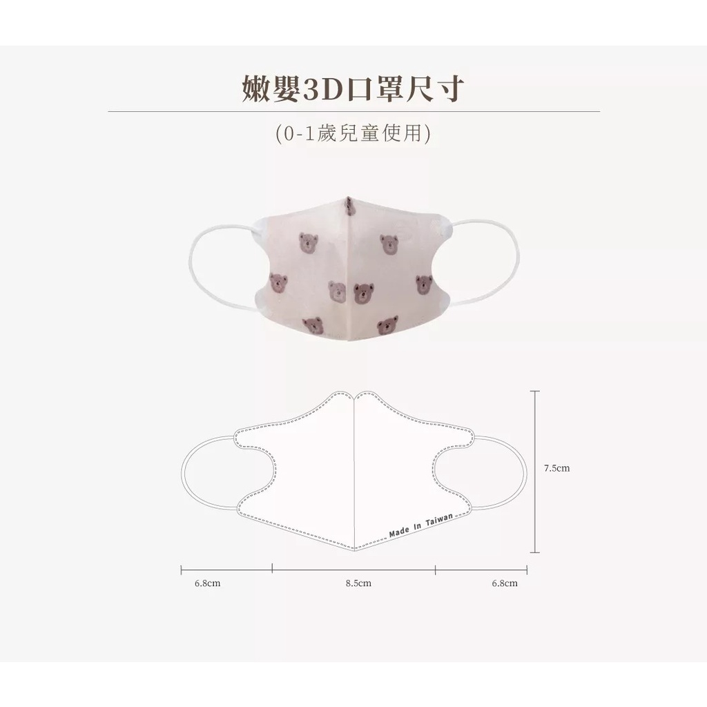 【樂森藥局】一心一罩 嫩嬰 幼幼 3D口罩 10入 醫用口罩 口罩 立體口罩