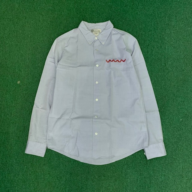 VISVIM BEADS B.D SHIRT L/S *GIZA (( USED A )) 中古美品 - BLUE SIZE 1 IN STOCK NOW (現貨發售中)