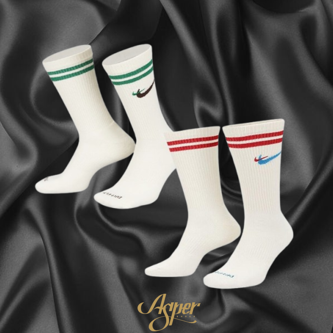Nike Everyday Plus Cushioned 男女款 綠 紅 米色 雙勾 刺繡 長襪 DQ9165-133 DQ9165-134