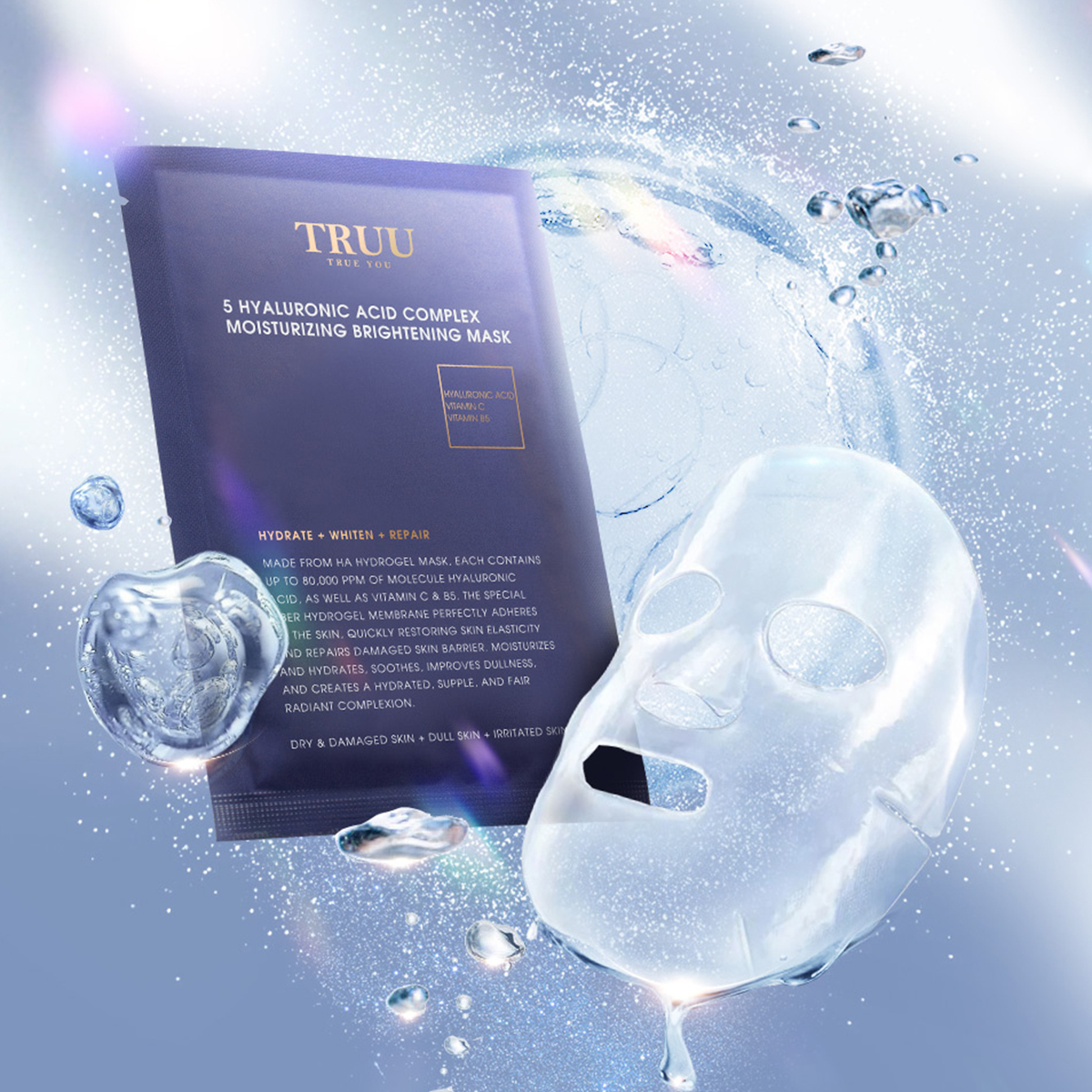 TRUU 5重玻尿酸特潤亮白面膜
