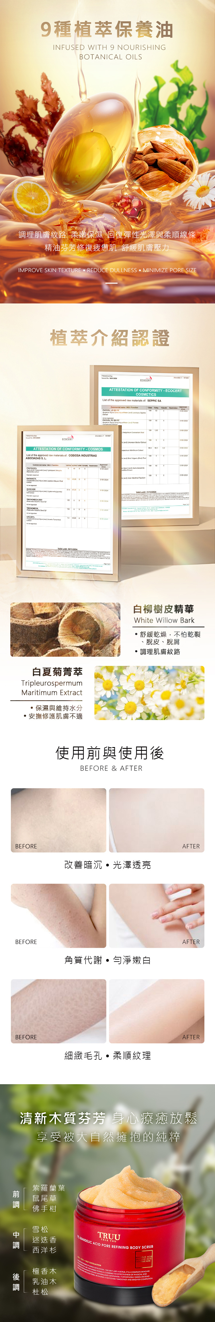 TRUU 7%杏仁酸精華淨化毛孔身體磨砂膏(附贈木製專用挖勺)