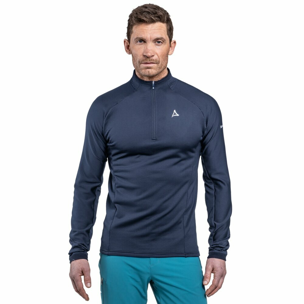 【Schoffel】男拉鍊保暖長袖上衣 / 24SL20-23932-[薑黃、海軍藍]