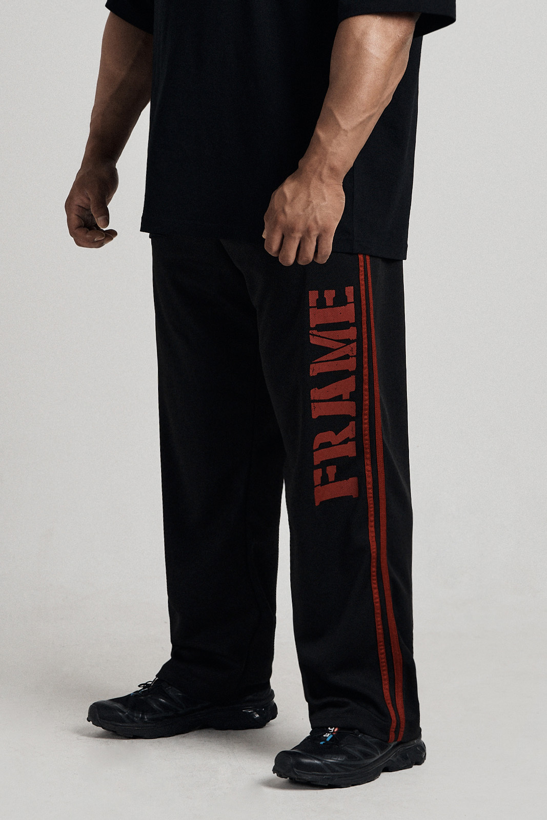 HDEX Frame Giant Fit Mesh Wide Pants - BLACK