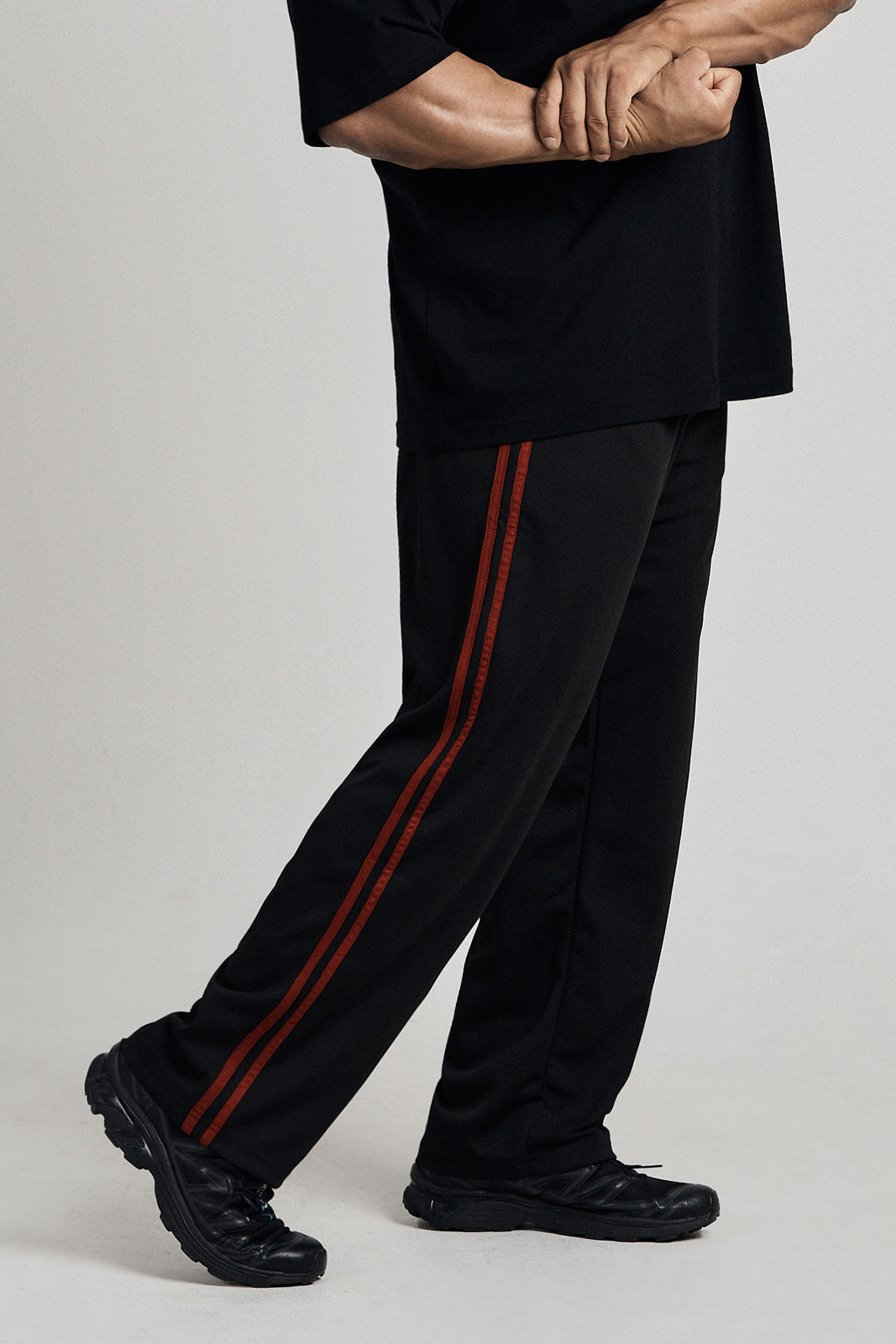 HDEX Frame Giant Fit Mesh Wide Pants - BLACK