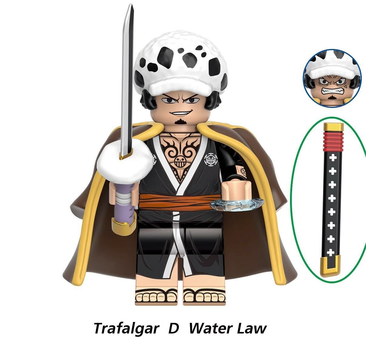 Trafalgar Law One Piece Minifigs fit Lego XH2058