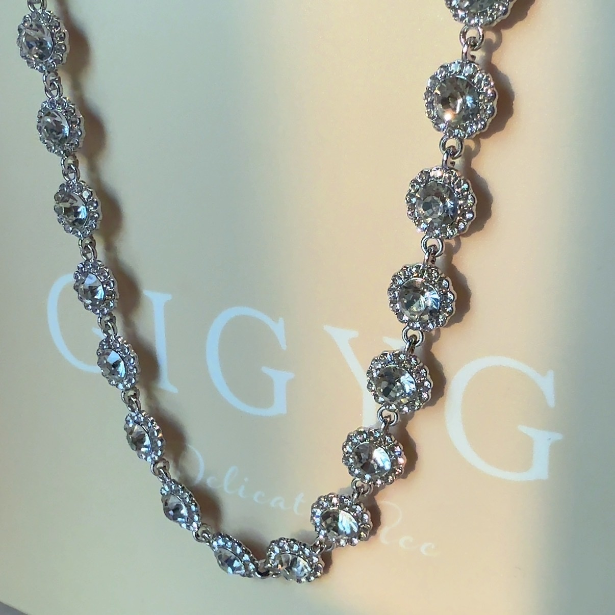 diamond高奢華銀圓鑽”宮廷choker頸鏈