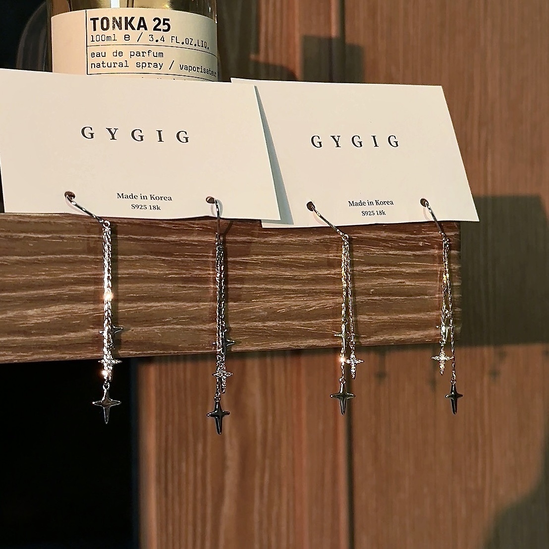 Shiny鑲鑽四芒星浪漫流蘇女神長墜