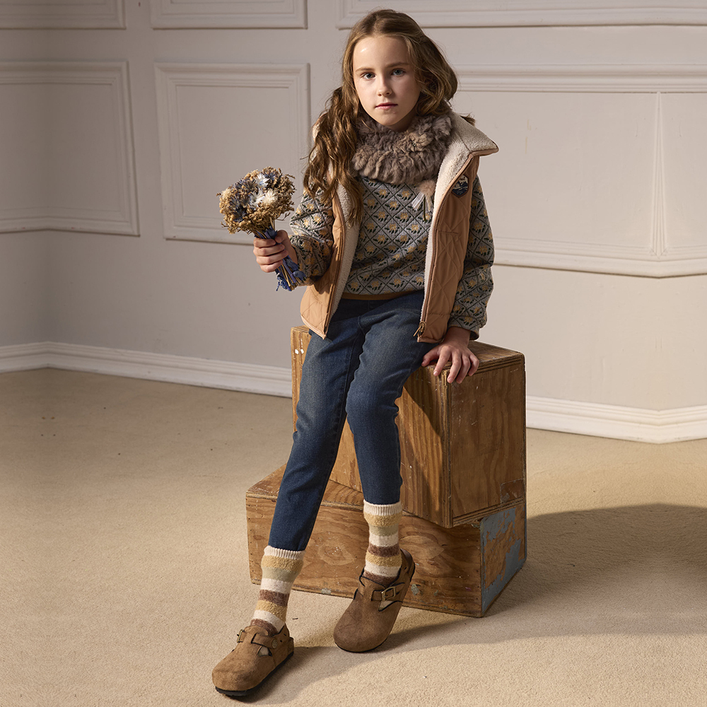 PIPPY 復古滿版印花上衣 灰