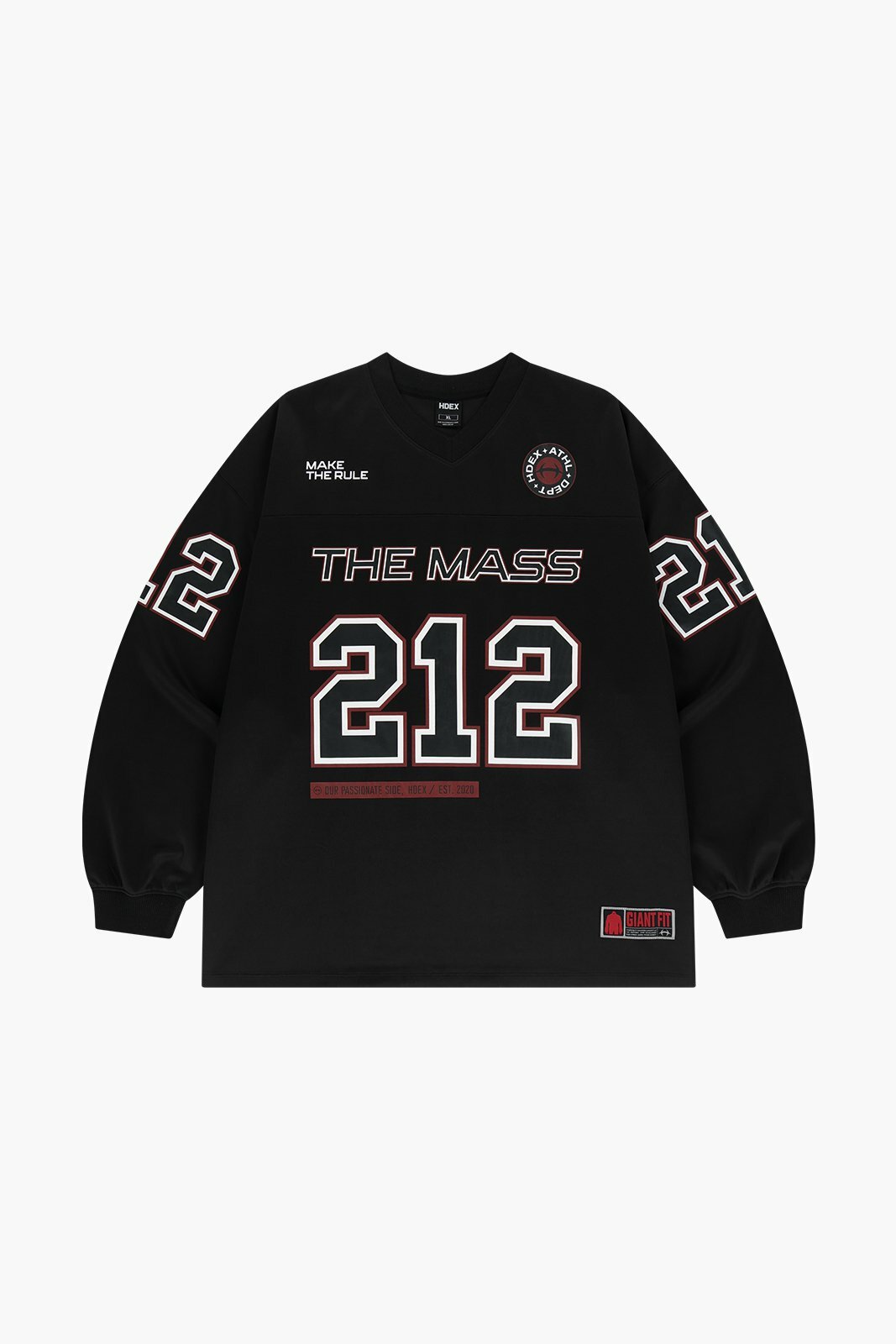 HDEX The Mass 212 Giant Fit Rugby Jersey Long Sleeve -