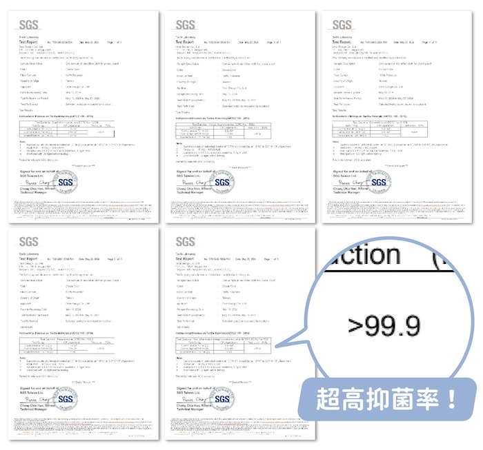抗菌報告，超高抑菌率！