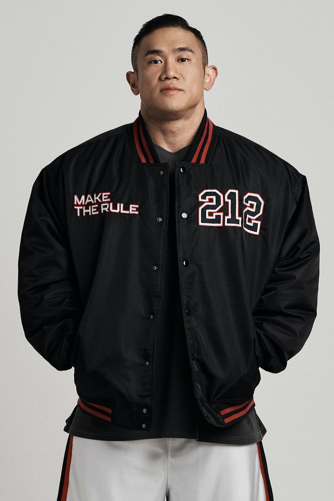 HDEX Dermath 212 Varsity Nylon Jumper - BLACK