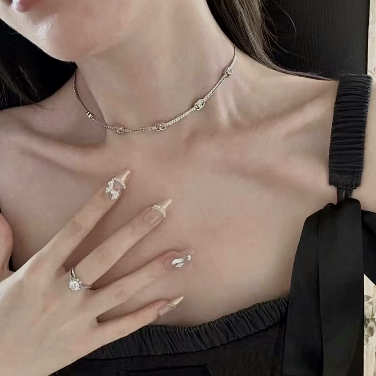 18k香奶奶”24b五花/七花小雙c兩色高奢定製蛇骨鏈