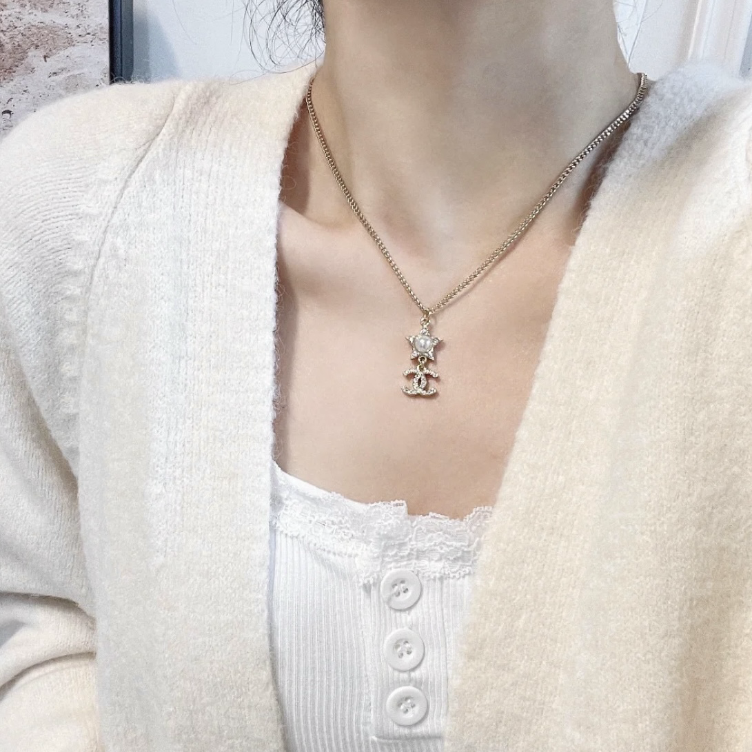 18k香奶奶”24c星星珍珠鑽/高奢定製項鍊