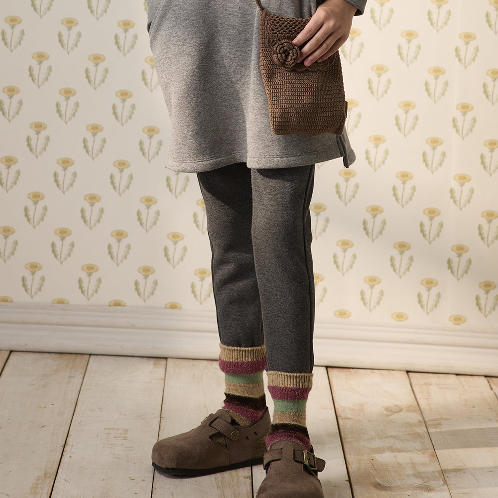 PIPPY 鬆緊腰圍精緻LOGO刺繡長褲