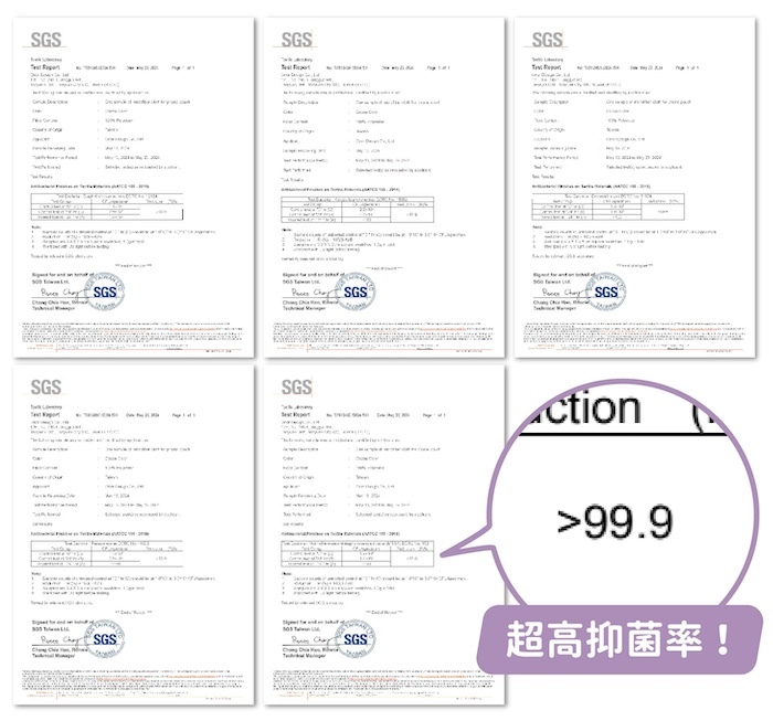 抗菌報告，超高抑菌率！