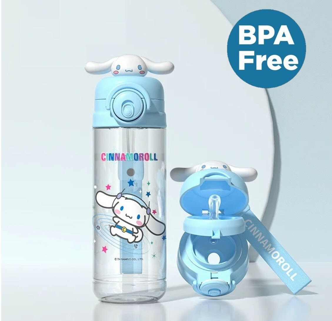 玉桂狗 | 3D 便攜式吸管水樽| 兩段開合式(580ml)