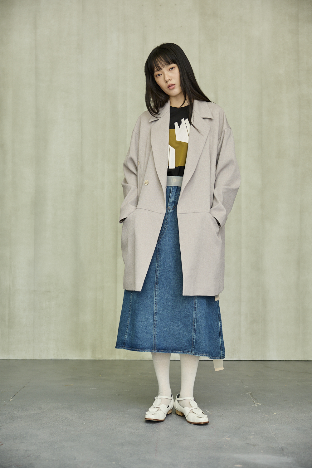 中長西裝領外套