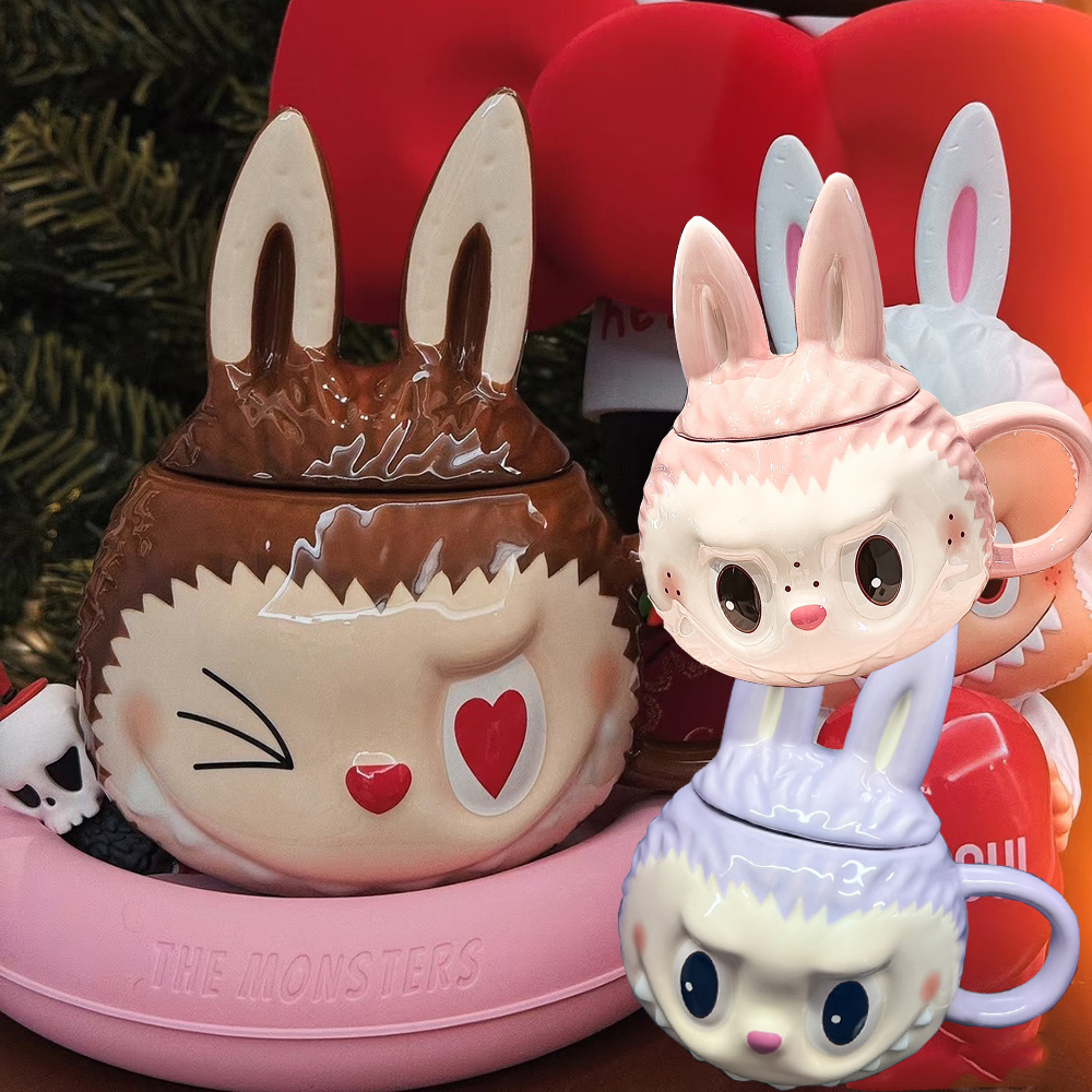 🎪樂園限定🎪 POP MART 泡泡瑪特 LABUBU 拉布布 情人節限定 MOKOKO 甜心系列 紫色 馬克杯 陶瓷杯