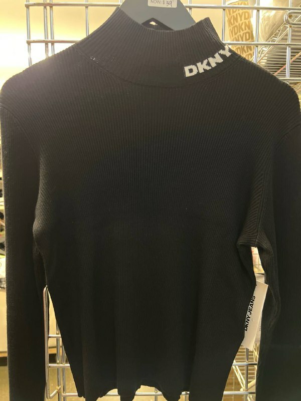 [S] DKNY RIB LOGO MOCK NECK,BLACK, DJ4R0450-BLK (SD1125)