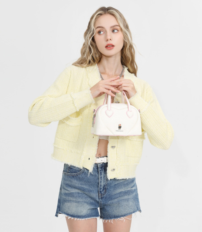 甜美愛心型小廢包-兩色(RA24-P950)-白現貨