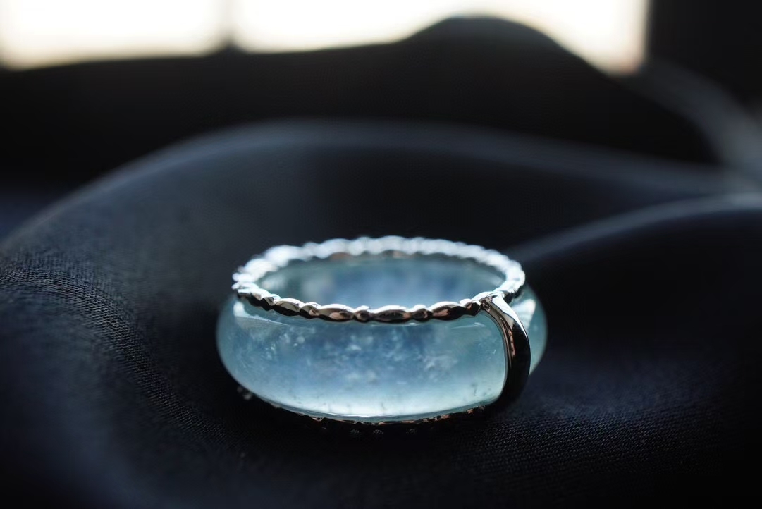 119816 翡翠白月光高冰種指環