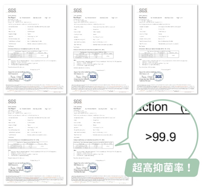 抗菌報告，超高抑菌率！