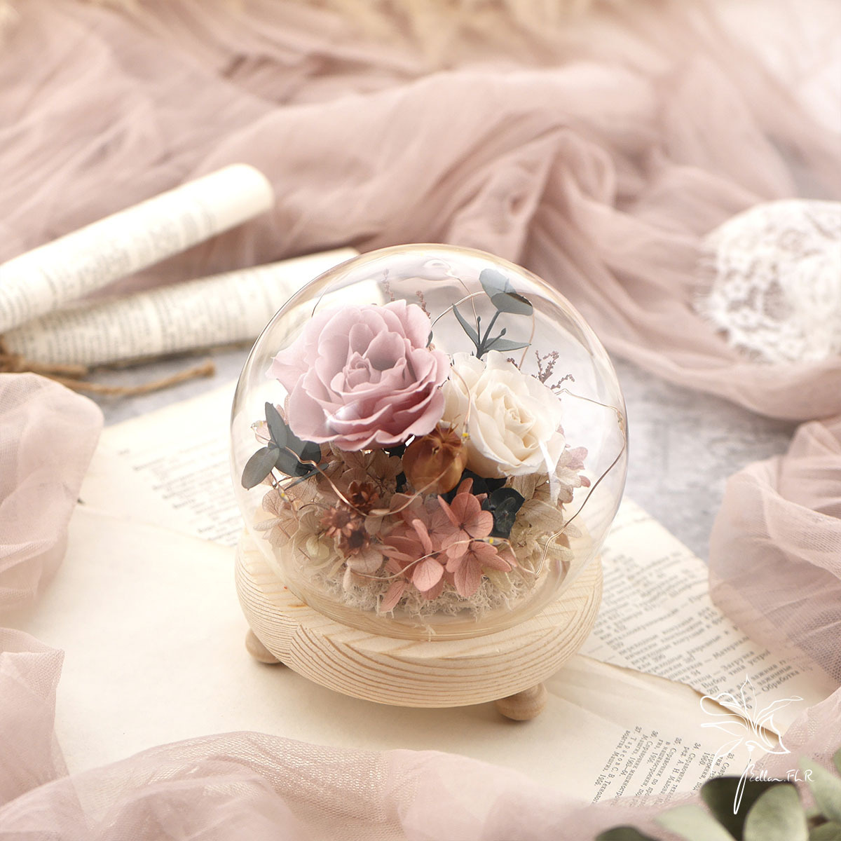 【追夢花徑】圓球玻璃花盅-小