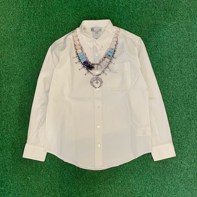 VISVIM INYAN NECKLACE SHIRT L/S (GIZA) - WHITE SIZE 1 IN STOCK NOW (現貨發售中)