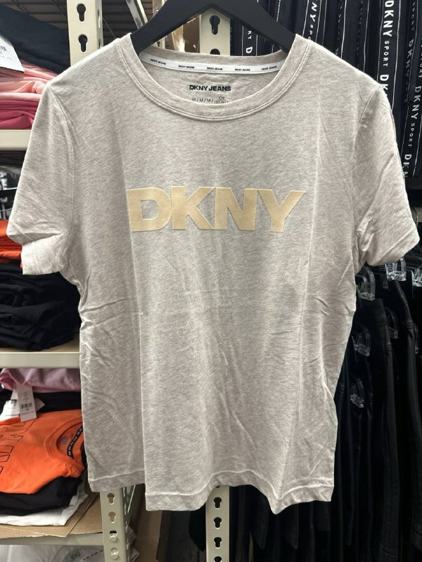 [S] DKNY LOGO PRINT FRONT T-SHIRT,CRTD HR/VAN BEAN, DJ4T1265-I08 (SD1133)
